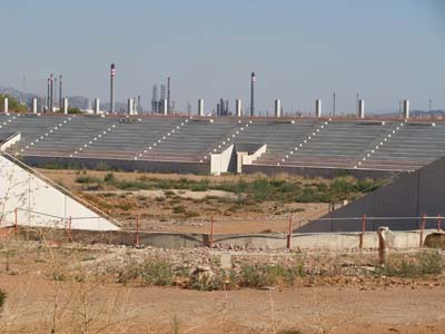 Aspecto actual de las obras del campo de fútbol del Cerrú Aspecto actual de las obras del campo de fútbol del Cerrú