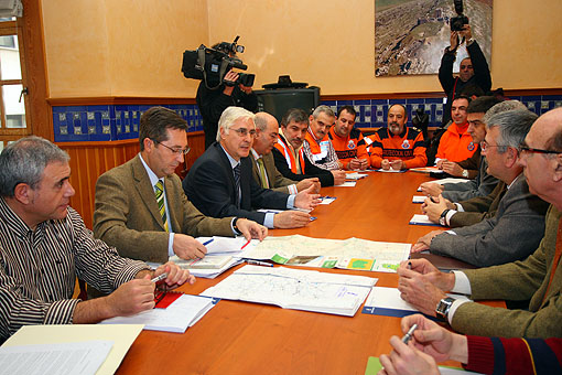 reunión con todos los organismos e instituciones que han actuado ante el temporal, en Ciudad Real 