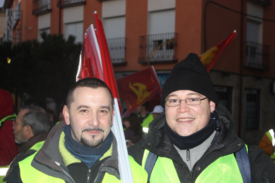 Pedro Mellado, miembro del grupo de IU en Miguelturra, también participó en la marcha.