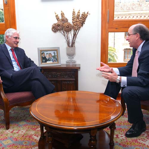 Barreda y Brufau, durante su encuentro