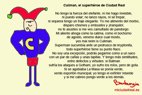 Culiman, el superhéroe de Ciudad Real