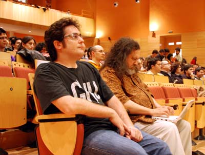 Stallman (derecha), con Cleto Martín