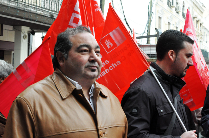 Miguel Ramírez en la concentración contra la reforma de la administración local celebrada en diciembre