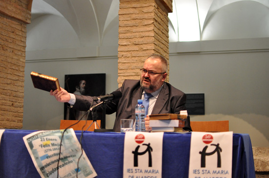 Ángel Romera durante la conferencia