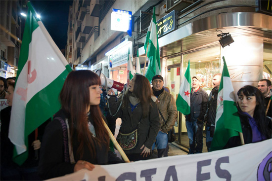 Acto del SAT en Jódar, Jaén