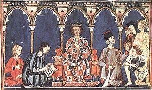 Alfonso X y su corte