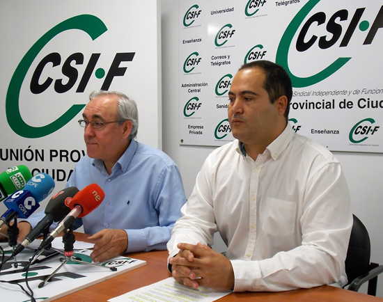 Félix de la Fuente y Rafael Céspedes, en la rueda de prensa de hoy