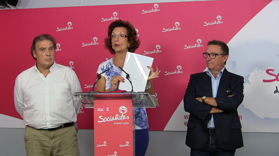 Emilio Villarino, Fátima Serrano y Alberto Lillo