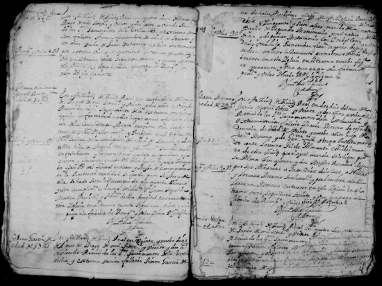 Libro de defunciones de San Pedro donde figura el registro de defunción de la “santa”