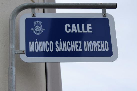 Cartela de la Calle de Mónico Sánchez Moreno, en Ciudad Real