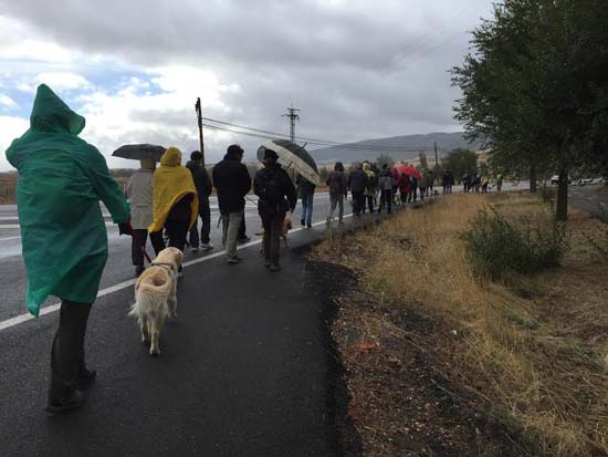 Miembros de la Plataforma Medioambiental durante una marcha reivindicativa (archivo)