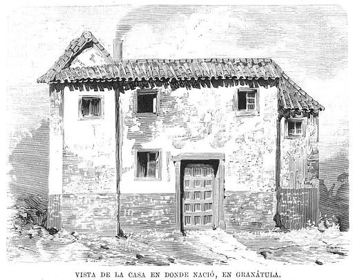Casa natal de Baldomero Espartero. Grabado en La Ilustración Española y Americana (1879)