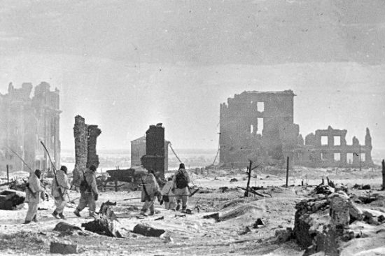 Centro de Stalingrado tras la liberación (1943). Fuente: Historygram