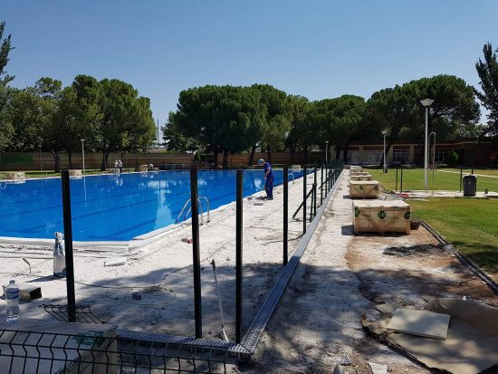 Obras en la piscina del Rey Juan Carlos