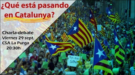 concentracion pueblo catalan charla