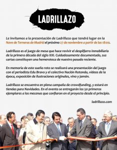 Presentación de Ladrillazo en Madrid (27.11.2017)