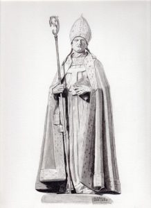 Arzobispo Alonso Carrillo de Acuña (Dibujo de Ignacio Sánchez García)