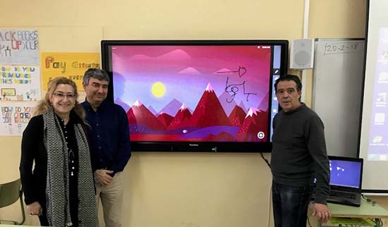 Francisco Navarro y Virtudes Pardillo visita IES Torreon 1