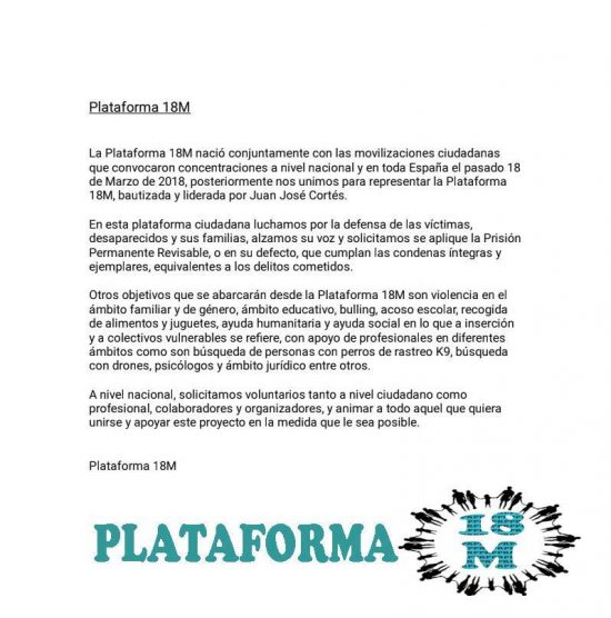 plataforma 18M