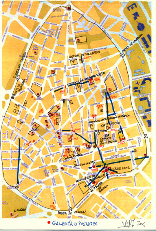 Plano de las Galerías Subterráneas de Ciudad Real realizado por el autor