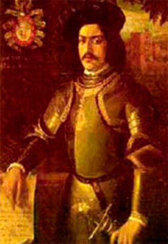 Hernán Pérez retratado en el siglo XX para la Diputación de Ciudad Real