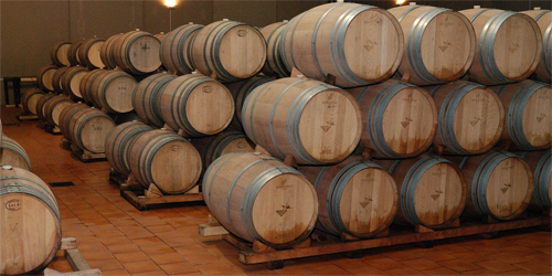 Sala de barricas de Vinícola de Tomelloso