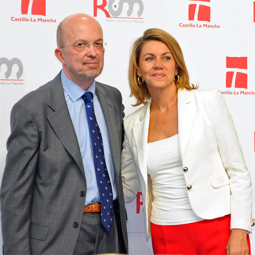 Cospedal y el nuevo director de RTVCLM
