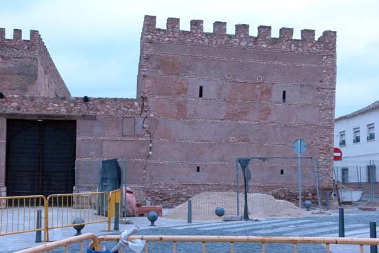 El torreón, antes de su demolición