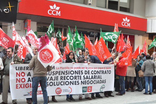 Concentración de los trabajadores de Liberbank-CCM