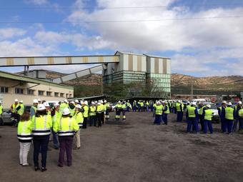 Concentración de los trabajadores de Encasur (archivo)