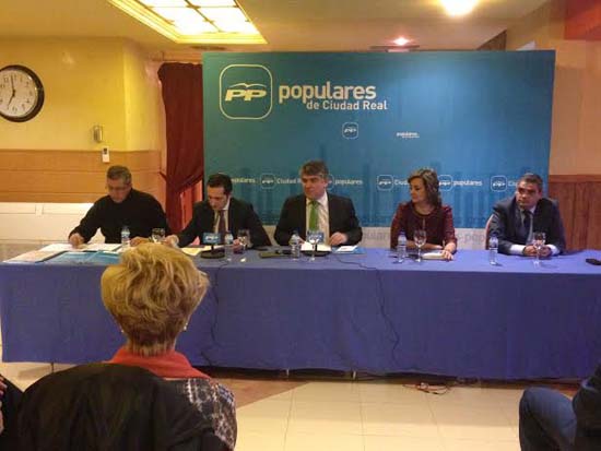 Ciudad, durante una reunión de la ejecutiva provincial del PP en Puertollano
