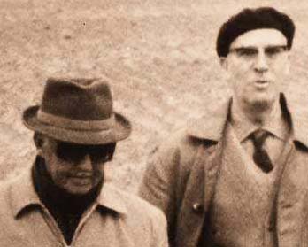 Roberto Medem, abuelo de Javier, con el general Franco (Foto: Lanava.net)