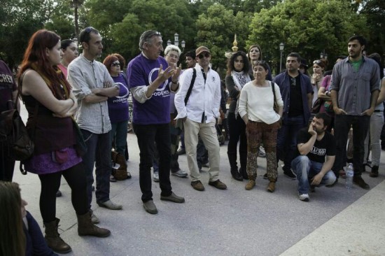 Miembros de Podemos en la provincia, durante una asamblea celebrada este viernes en Ciudad Real