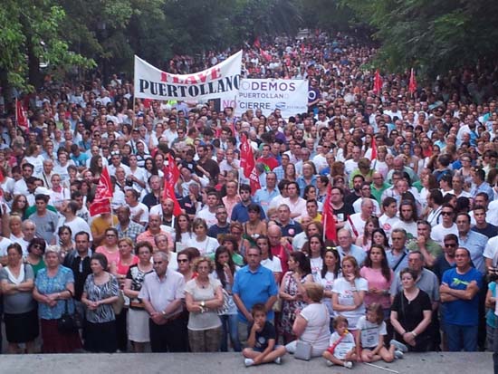 Manifestación en apoyo de Elcogas celebrada el pasado 10 de julio en Puertollano