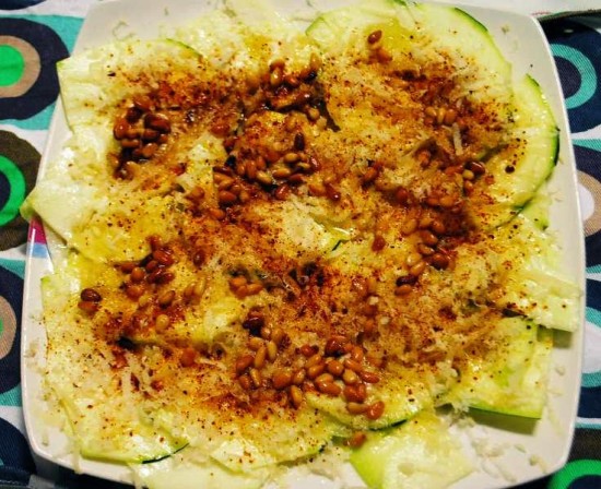 carpaccio de calabacin