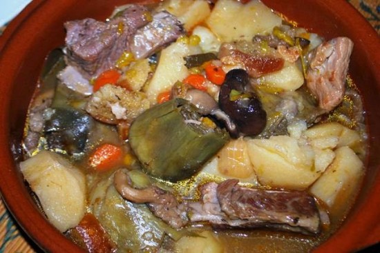 costillas con setas