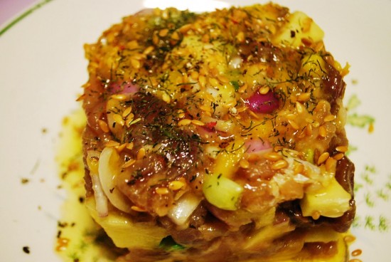 tartar de atun y mango