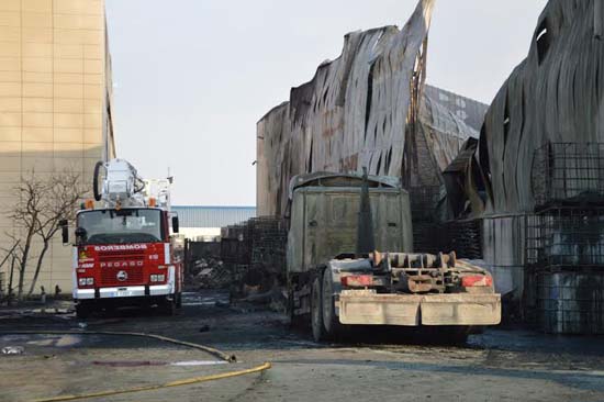 La empresa, tras el incendio declarado el pasado 16 de julio (archivo)