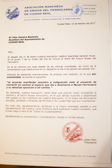 carta amigos del ferrocarril 1