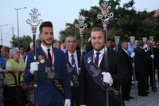 Caballeros de la Virgen de Gracia, momentos antes de la procesión de septiembre de 2017