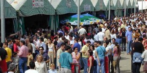 Casetas de la Feria de Puertollano, en los años 90.