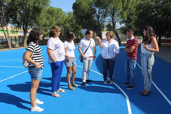 Olmedo-visita obras CEIP de Herencia