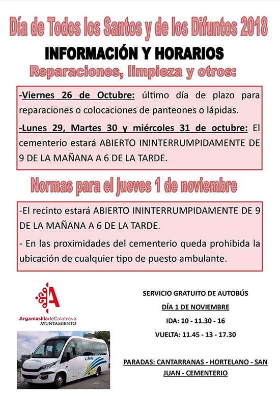 Cartel sobre el Cementerio editado por el Ayuntamiento