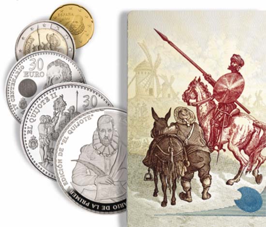 MONEDAS GRABADOS CERVANTES
