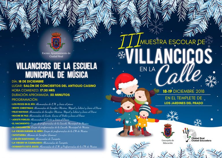 1.700 alumnos de Ciudad Real participan en la  III  Muestra Escolar de Villancicos en la Calle
