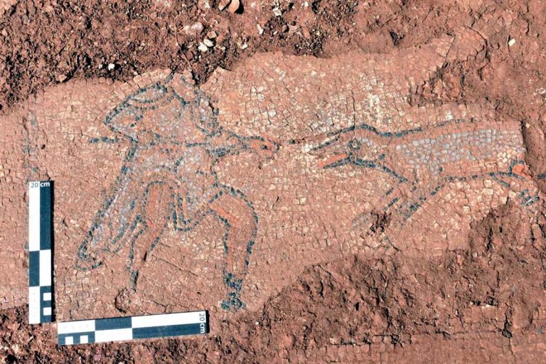 La restauración del mosaico romano de El Calvario de Terrinches saca a la luz excepcionales escenas figurativas