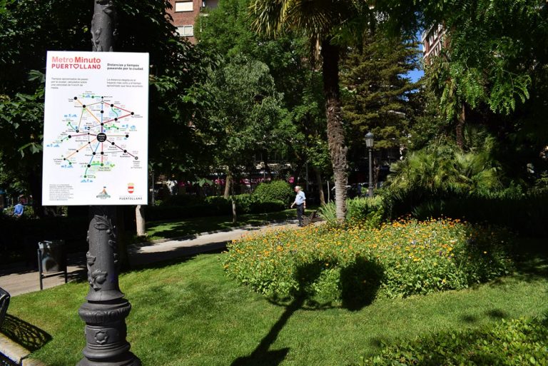 Quince carteles de «Metrominuto» miden el tiempo de las distancias a pie en Puertollano