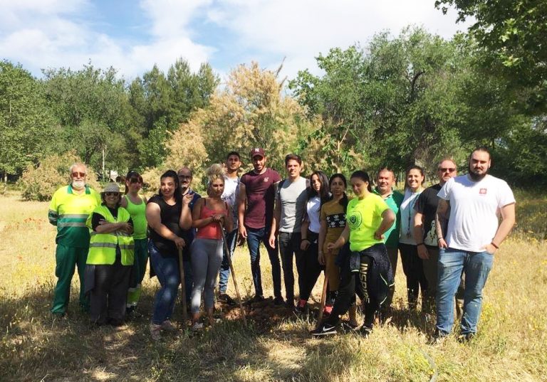 Puertollano: Más vida al Pozo Norte con la plantación de diez moreras del Centro Cabria-Pinardi