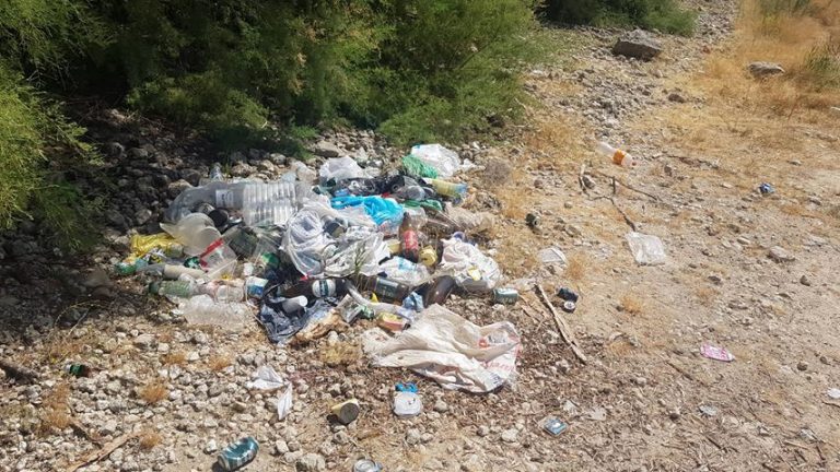 Basura en la zona del Piélago