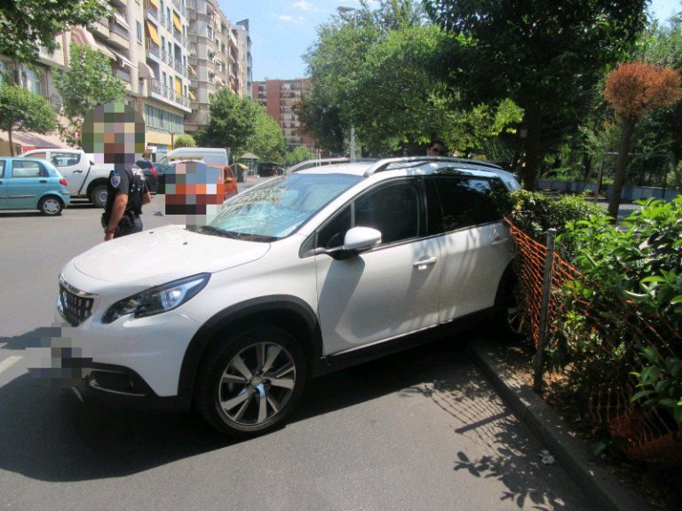 Puertollano: Dos vehículos sin freno de mano se desplazan en el Paseo de San Gregorio causando daños en los setos